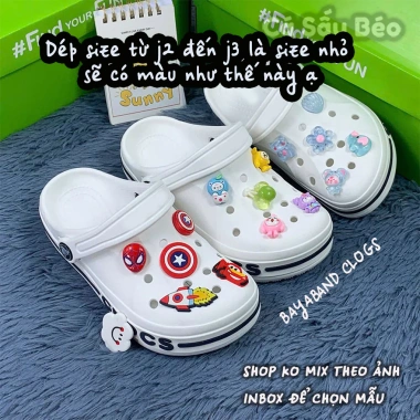 Dép Sục Cross Baya Nam Nữ Full Trắng Hàng Loại 1 Giảm Giá 219k Tặng 12 Sticker Freeship