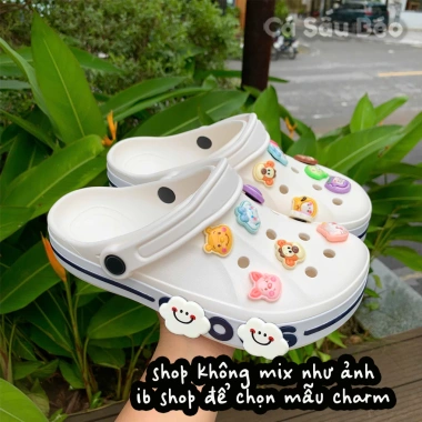 Dép Sục Cross Baya Nam Nữ Full Trắng Hàng Loại 1 Giảm Giá 219k Tặng 12 Sticker Freeship