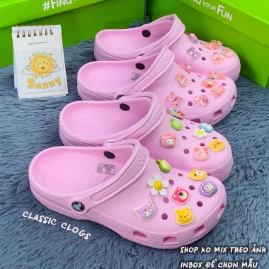 Dép sục Cross Nam Nữ Sunny - Hoàn thiện cao, nhẹ bền, thoáng, tặng 12 charm - 198.000đ