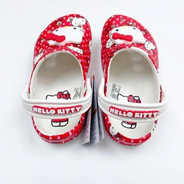 Dép Sục Hello Kitty Red Classic CLog, dễ thương, nhẹ êm đúc nguyên khối, cho bé và mom, giá ưu đãi 350k 4