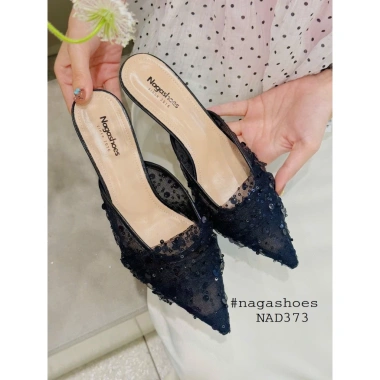 Dép Sục Nagashoes Quai Lưới Phối Ren Bling Bling 4P - Giá 454.500₫, giảm 19%