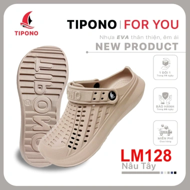 Dép Sục Nam Nữ TIPONO LM128 EVA Đế Cao 3‑4cm Chống Trơn Giá 125k Du Lịch & Đi Chơi