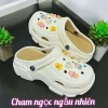 Dép Sục Nữ Đế Cao 7cm Gắn Cham Nổi Thời Trang Cao Cấp Giá 45k 3