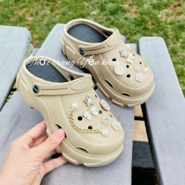 Dép Sục Nữ Đế Cao 7cm Gắn Cham Nổi Thời Trang Cao Cấp Giá 45k 4