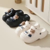 Dép sục nữ độn đế 5cm đỏ đô 2.025 charm Bear 3D SAKI - Giá ưu đãi 149k 7