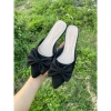 Dép sục nữ nơ lụa đen vải nỉ mịn trơn - Giá chỉ 69.000đ, giảm tới 21% 4