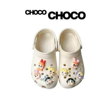 Dép Sục Quai Hậu Không Thấm Nước Nam Nữ Êm Chân Kèm Charm Dễ Thương - 89.000₫