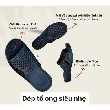 Dép tổ ong siêu nhẹ EVA đa màu nam nữ - Đi trong nhà, biển, khách sạn, chỉ 37.000₫ 8 Dép tổ ong siêu nhẹ EVA đa màu nam nữ - Đi trong nhà, biển, khách sạn, chỉ 37.000₫ 8