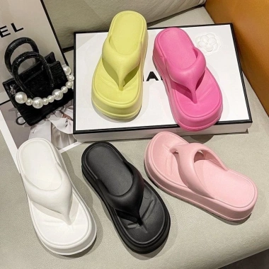Dép tông EVA cao cấp độn đế 6cm, kẹp ngón bền, thích hợp đi biển, đi chơi - 62k