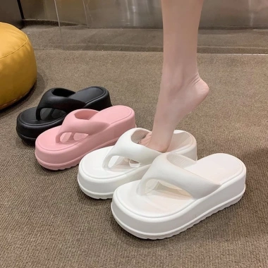 Dép tông EVA cao cấp độn đế 6cm, kẹp ngón bền, thích hợp đi biển, đi chơi - 62k