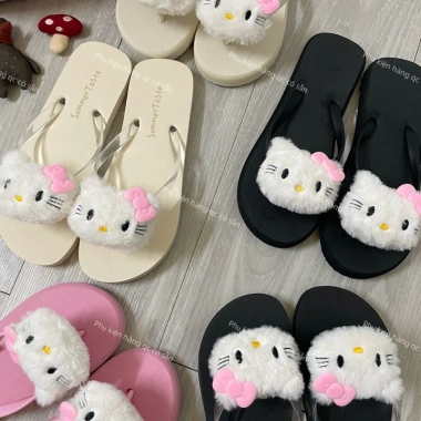 Dép tông gấu Heloki cute xinh, thích hợp đi trong nhà và đi biển, giá 72.000đ
