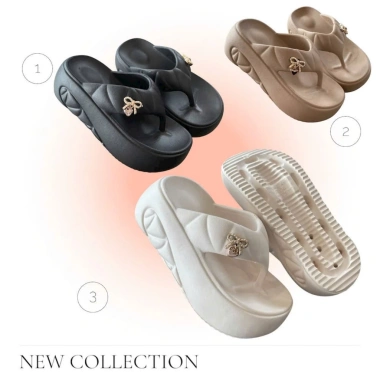 Dép tông hè đế cao 7cm tôn gắn charm đá, êm chân, dễ phối đồ đi du lịch biển 6 Dép tông hè đế cao 7cm tôn gắn charm đá, êm chân, dễ phối đồ đi du lịch biển 6