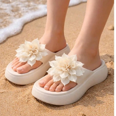 Dép Tông Kẹp Xỏ Ngón Cao 6cm Du lịch Tắm Biển Đẹp Xinh Giá 48.000 VND