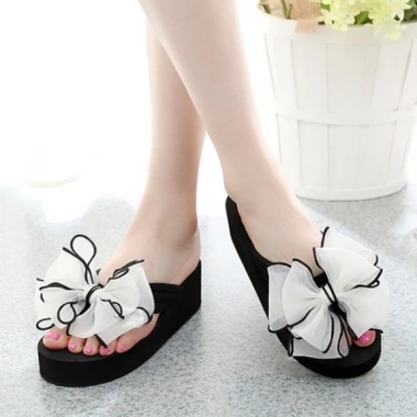 Dép Tông Kẹp Xỏ Ngón Nữ 3cm Đính Nơ Voan Chống Trơn – Du Lịch Biển 99k 4