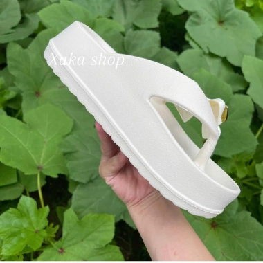 Dép tông nữ Đính nơ, độn cao 5cm, kẹp xỏ ngón xinh xắn - Đi chơi, đi biển 59k 3