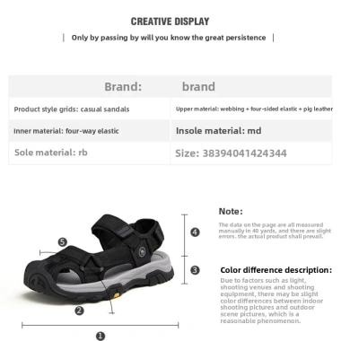 Dép Velcro nam AMERICANCAMEL CROWN thoáng khí, giải trí bãi biển ngoài trời - Giá chỉ 832.680₫ 9