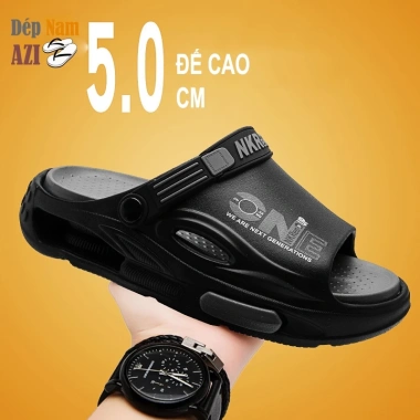 Dép Xăng Đan Nam Mũi Hở Đế Cao Thoáng, Đi Biển Du Lịch, Chân Êm, Form Rộng Lùi - 230k