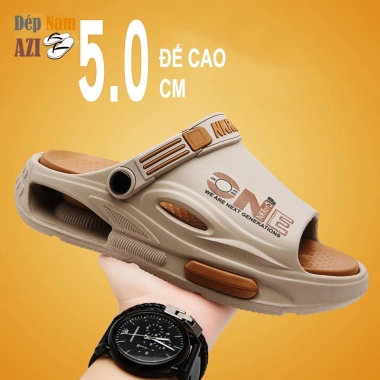 Dép Xăng Đan Nam Mũi Hở Đế Cao Thoáng, Đi Biển Du Lịch, Chân Êm, Form Rộng Lùi - 230k