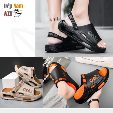 Dép Xăng Đan Nam Mũi Hở Đế Cao Thoáng, Đi Biển Du Lịch, Chân Êm, Form Rộng Lùi - 230k