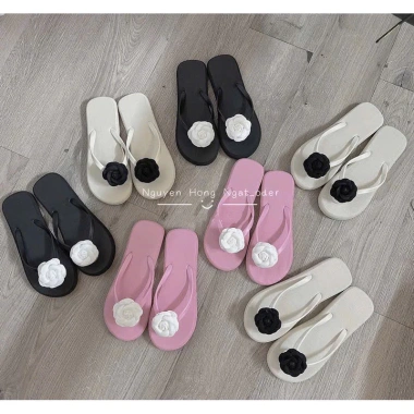 Dép xỏ ngón 2 quai hoa trà hot hít BY.NGATODER - Giá chỉ 49.999đ