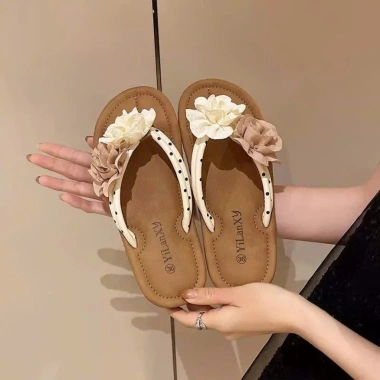 Dép Xỏ Ngón Đế Phẳng Hình Hoa Nữ Size 36-41 Đi Biển Đi Chơi Hàng Ngày Giá 49.000 VND ZepXinh 3