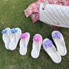 Dép xỏ ngón đính hoa lan EVA chống trơn trượt - Dễ phối đi biển, đi chơi