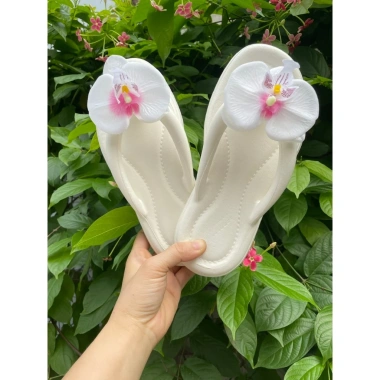 Dép xỏ ngón EVA hoa lan xinh xắn, đế 1,5cm chống trơn trượt - Giá chỉ 59k 2