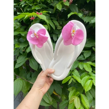 Dép xỏ ngón hoa lan EVA đế cao 1,5cm chống trơn trượt - Thời trang đi biển giá 59k 7
