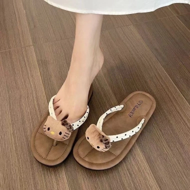 Dép xỏ ngón hoạt hình dễ thương giày nữ đa năng đế mềm thoải mái, giá 86.660₫
