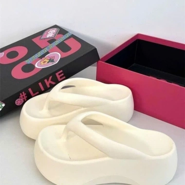 Dép Xỏ Ngón Nữ Đế Cao 7cm Tăng Chiều Cao Thoải Mái Đi Biển Đi Chơi 2
