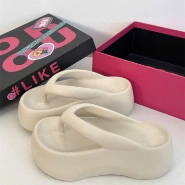 Dép Xỏ Ngón Nữ Đế Cao 7cm Tăng Chiều Cao Thoải Mái Đi Biển Đi Chơi 3