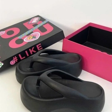 Dép Xỏ Ngón Nữ Đế Cao 7cm Tăng Chiều Cao Thoải Mái Đi Biển Đi Chơi 9