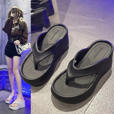 Dép Xỏ Ngón Nữ Đế Cao 9cm Tôn Dáng, Đế Chống Trượt Size 35-40 - Giá Chỉ 119.000 9