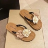Dép Xỏ Ngón Nữ Đế Phẳng Hình Hoa - Size 36-41, Đi Chơi, Đi Biển, Giá 49k 6
