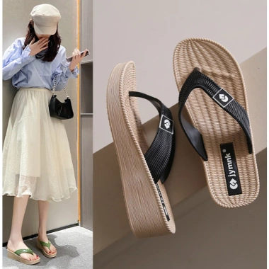 Dép xỏ ngón nữ DN06 đế xuồng cao 5 phân, kẹp tông, chống thấm nước, chống trơn trượt, phù hợp đi biển, đi mưa - 89.000₫