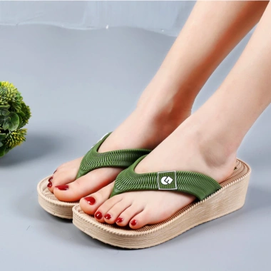 Dép xỏ ngón nữ DN06 đế xuồng cao 5 phân, kẹp tông, chống thấm nước, chống trơn trượt, phù hợp đi biển, đi mưa - 89.000₫
