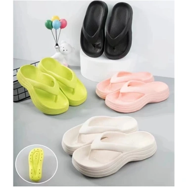 Dép xỏ ngón nữ du lịch, nhựa siêu mềm đúc khối, cao 5cm tôn chiều cao - 79.500đ