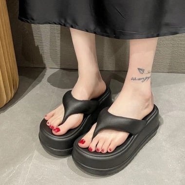 Dép xỏ ngón nữ Eva đế cao 7cm chống trơn trượt, thích hợp đi biển - 48.510₫ 4