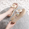 Dép xỏ ngón nữ giả cói hoa cúc cao 5cm và 3cm, đi biển siêu thích, giá 109k