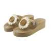 Dép xỏ ngón nữ giả cói hoa cúc cao 5cm và 3cm, đi biển siêu thích, giá 109k 5