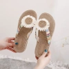 Dép xỏ ngón nữ giả cói hoa cúc cao 5cm và 3cm, đi biển siêu thích, giá 109k 6