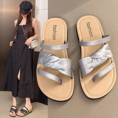 Dép Xỏ Ngón Nữ Quai Thắt 2.025 - Phong Cách Đi Chơi Du Lịch Giá 55k