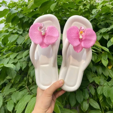 Dép xỏ ngón tăng 5cm hoa lan, hoa hồng, nơ xinh - mẫu mới đi biển, đi chơi phối đồ 10 Dép xỏ ngón tăng 5cm hoa lan, hoa hồng, nơ xinh - mẫu mới đi biển, đi chơi phối đồ 10