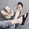 Dép Xỏ Ngón Tông Kẹp Đính Hoa Đế Xuồng Cao Chống Trượt - Phù Hợp Du Lịch 2.022