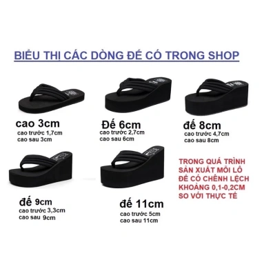Dép Xỏ Ngón Tông Kẹp Đính Hoa Đế Xuồng Cao Chống Trượt - Phù Hợp Du Lịch 2.022 8