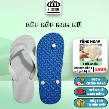 Dép XỐP quai ngang nam nữ bền đẹp - Dép lào, khách sạn, đúc, giá HSSV chỉ 17.900đ