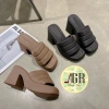 Dép xuồng NS1 3 sọc đế nhựa PU cao 8 cm - Bonita Shoes PU018 bền đẹp giá ưu đãi 7