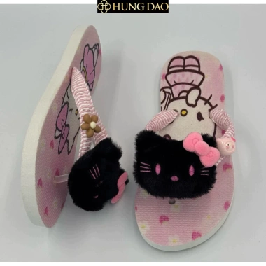 Dépkẹp nữ Hùng Đào Hello Kitty nhí nhảnh mềm mại đế chống trượt đủ size 120k 3