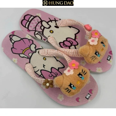 Dépkẹp nữ Hùng Đào Hello Kitty nhí nhảnh mềm mại đế chống trượt đủ size 120k 8