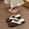 Dépp PU Square Head Clip Toe Vintage Casual Low Heel Bãi biển Mùa hè SS24 - Đế phẳng, thoải mái, giá 169k 4